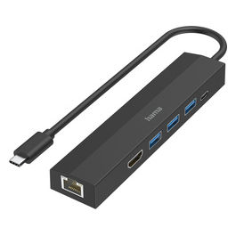 Hub USB 3.2 Gen 1 Type-C HDMI RJ-45 Nero