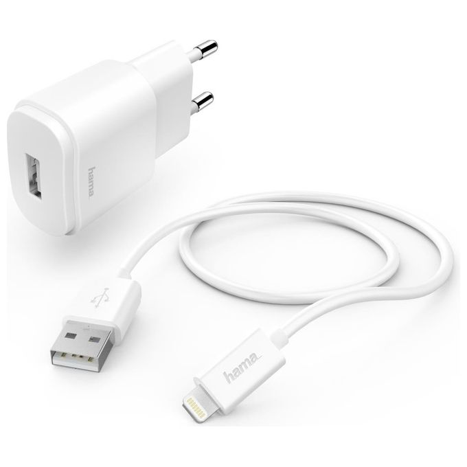 Hama Ladeset Lightning 1A Bianco