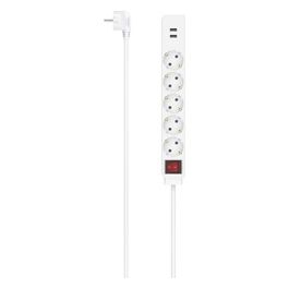 Multipresa da Tavolo con Interruttore Bianco