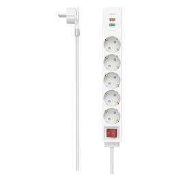 Multipresa da Tavolo con Interruttore e Fast Charge Bianco