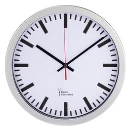 Orologio da Parete con Radio Dcf Argento