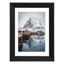 Oslo Black Cornice Portafoto 13x18cm Legno con Passepartout