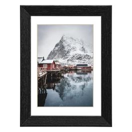 Oslo Black Cornice Portafoto 20x30cm Legno con Passepartout