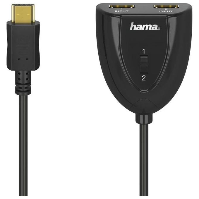 Hama Sdoppiatore Hdmi M-2 Hdmi F Connettori Dorati Compatibile HDCP