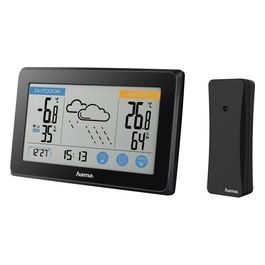 Stazione Meteorologica Touch Nero Led a Batteria