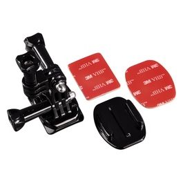 Supporto Adesivo da Casco per GoPro Montaggio Laterale Nero