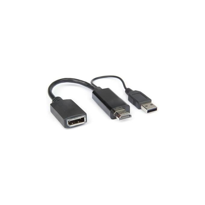 Hamlet Adattatore Video-Audio DisplayPort-Hdmi Hdmi Usb M a DisplayPort F Supporto 4K