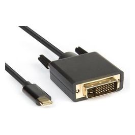 Hamlet Cavo dello Schermo Usb-C M a DVI M 2mt Viti a Serraggio Supporto 4K