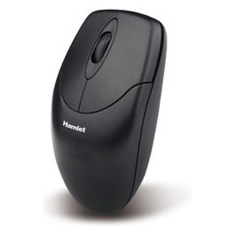 Hamlet, Mouse Ottico USB, 1000dpi, Nero, con Adattatore USB-A + USB-C