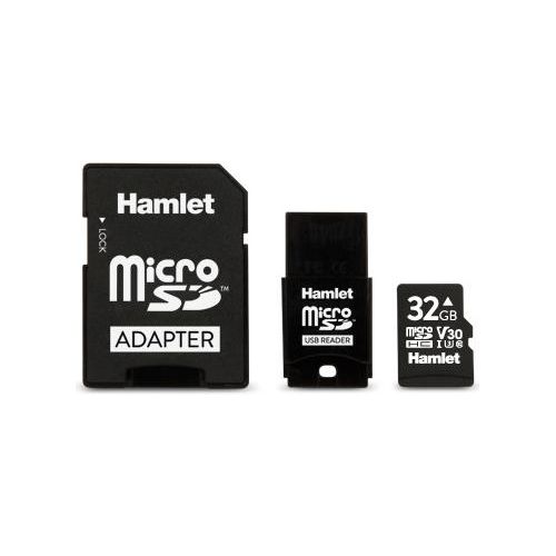 Hamlet Scheda di Memoria Flash MicroSDXC 32Gb Class10 con Usb Reader