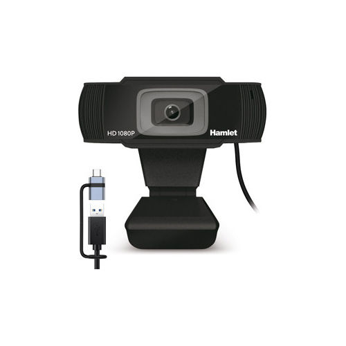 HWCAM1080-CX Webcam Full HD 1080p USB-A USB-C Microfono Integrato Plug and Play 30fps colore Nero