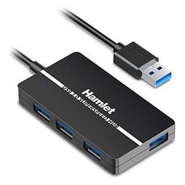 Hamlet XHUB-04U3 Hub Usb 3.0 Slim a 4 Porte Autoalimentato