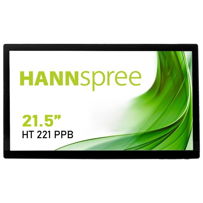 HANNSPREE Monitor 21.5'' LED VA Touch screen HT221PPB 1920x1080 FHD Tempo di Risposta 4 ms Multi-Touch Point