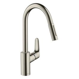 Hansgrohe Focus 31815 Miscelat. Lavello 240 Con Doccetta Estraibile Acciaio Optic