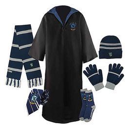 Harry Potter, Set Abbigliamento Corvonero, Tunica, Cravatta, Sciarpa, Cappello, Guanti, Calzini