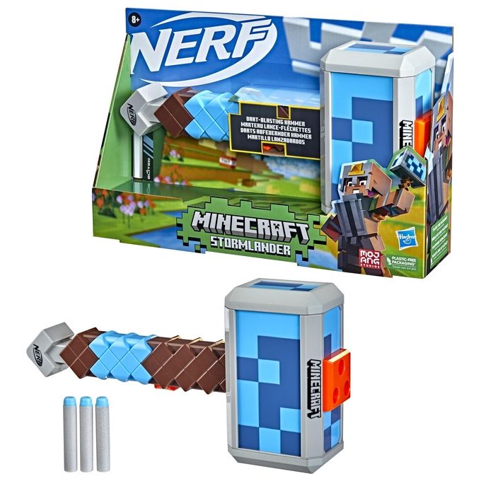 Hasbro Arma Giocattolo Hasbro Nerf Martello lancia dardi Minecraft Schilling