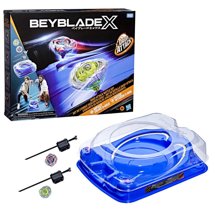 Hasbro Beyblade X Set Da Battaglia Drop Attack con 2 Trottole e 2 Lanciatori