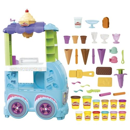 Play-Doh, Kitchen Creations, Il Super Camioncino, playset con Cucina di Grandi Dimensioni con Suoni realistici, 27 Accessori, 12 vasetti di Pasta da Modellare atossica