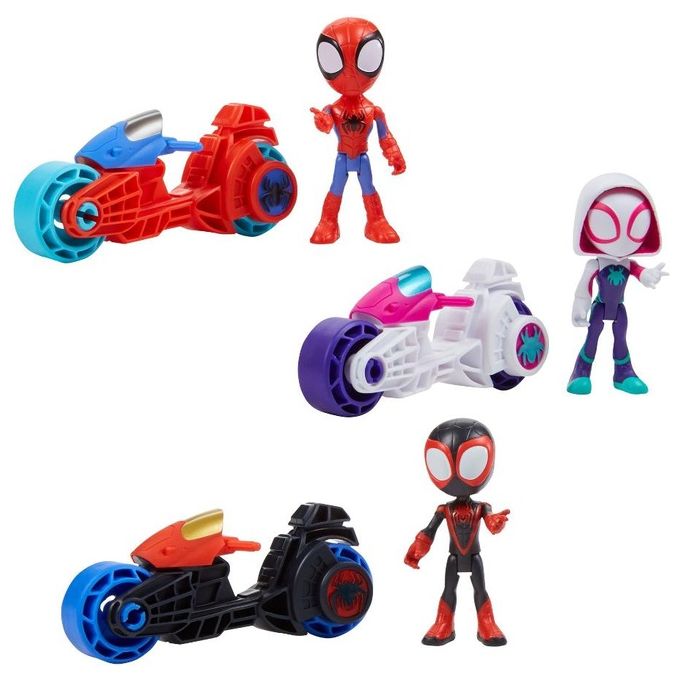Hasbro Personaggio Spidey e i Suoi Fantastici Amici Motociclo con Personaggio Ghost Spider - ASSORTITO