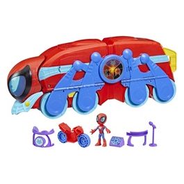 Marvel Playset Spidey Quartier Generale Mobile Spider Crawl-R, playset 2 in 1 con quartier Generale