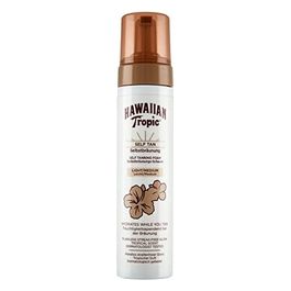 Hawaiian Tropic Self Tanning Foam Light/Medium Autoabbronzante in Mousse per Pelli Chiare/Medie Formato 200 ml con Aloe Vera e Vitamina E