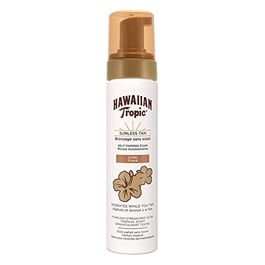 Hawaiian Tropic Self Tanning Foam Dark Autoabbronzante in Mousse per Pelli Scure Formato 200 ml con Aloe Vera e Vitamina E