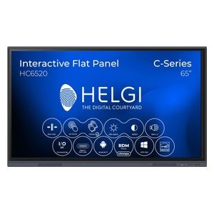 Helgi HC6520M Monitor Interattivo 65" C Series Wi-Fi RDM-Ready  Staffa
