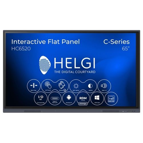 Helgi HC8620M Monitor Interattivo 86" C Series Wi-Fi RDM-Ready  Staffa