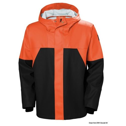 Helly Hansen Giacca Storm Rain Jacket arancio/nero 2XL 