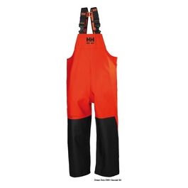 Helly Hansen Salopette cerata Storm Rain BIB arancio/nero L 