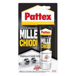 Henkel Adesivo di Montaggio Pattex Millechiodi 40gr Trasparente