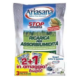Henkel Ricarica Sale Assorbiumidita' Confezione 3 Buste da 450gr Profumazione Pino Ariasana