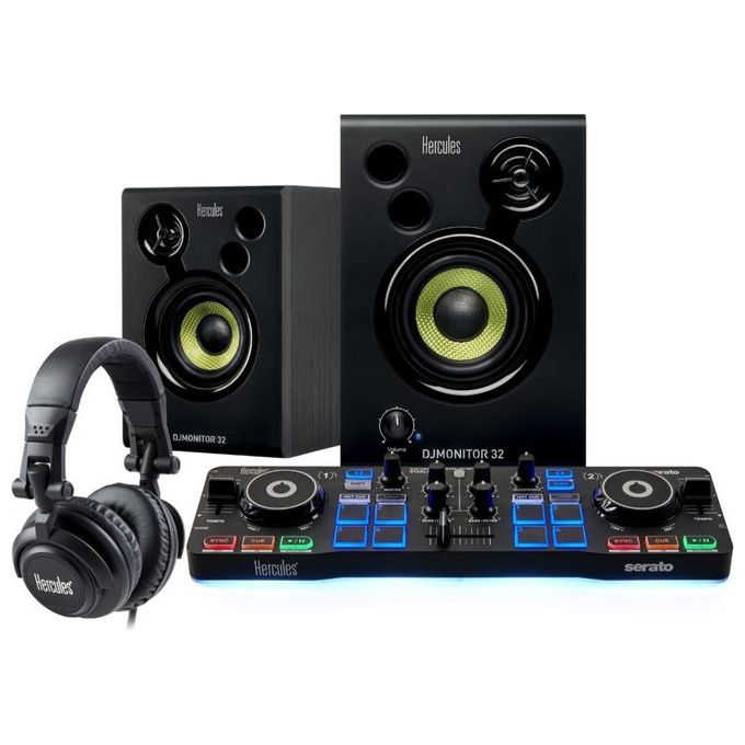 Hercules DJ STARTERKIT Kit Completo Lite per Pc-Mac Nero-Bianco