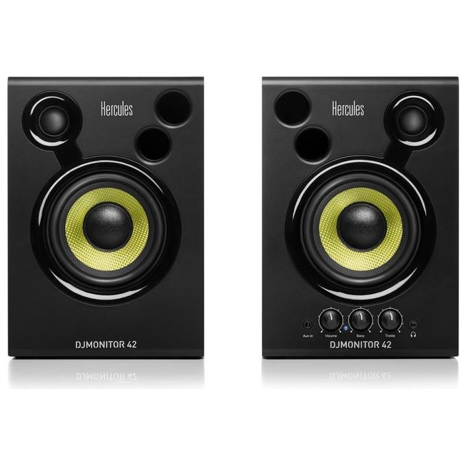Hercules DJMonitor 42 Altoparlante 40W Nero Cablato RCA-3.5mm-Terminal