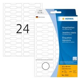 2510 Etichetta Autoadesiva 10x48mm Bianco 600 Pezzi