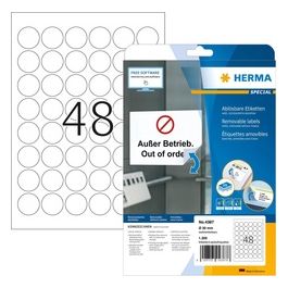4387 Etichetta per Stampante Bianco 30mm Autoadesiva