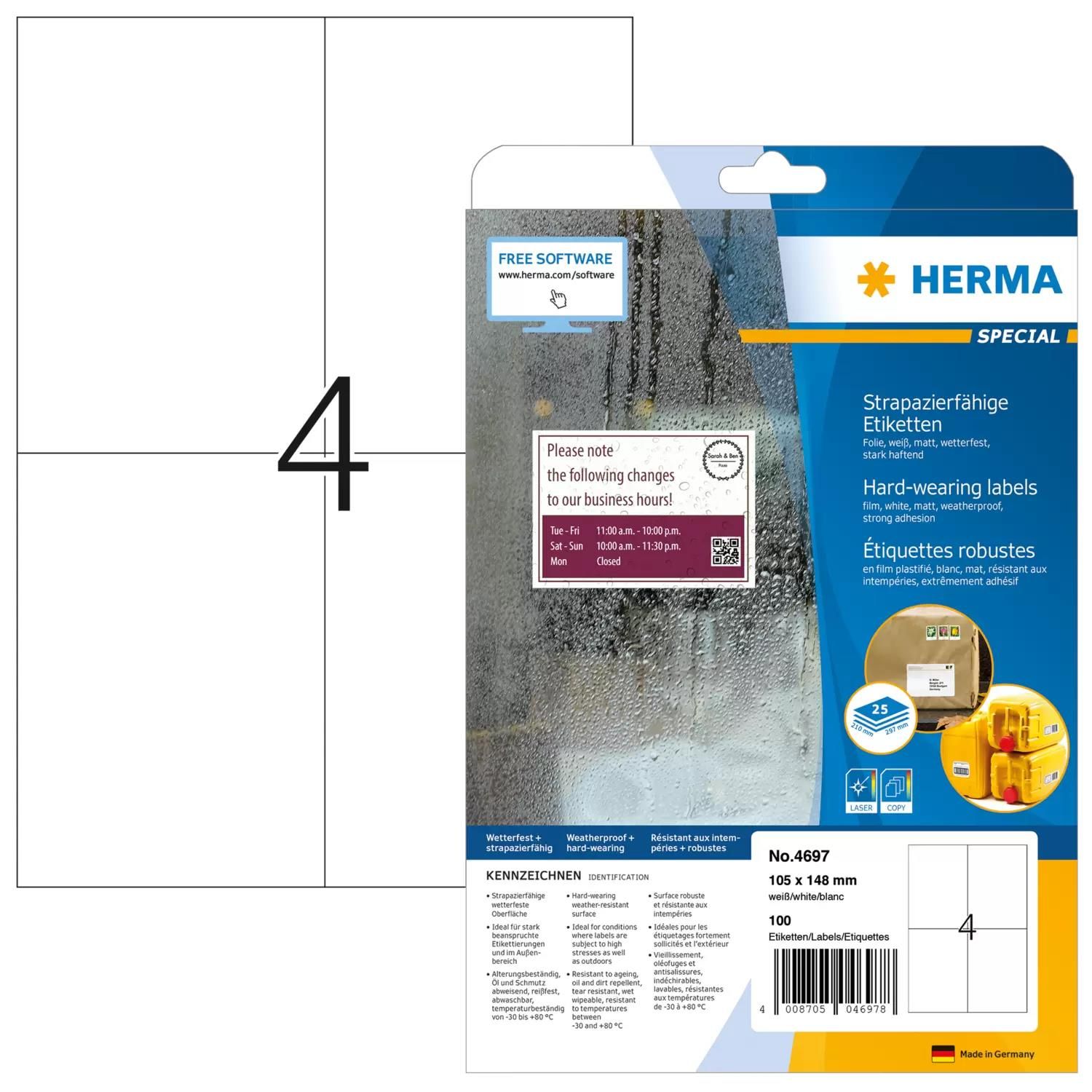 Herma Etichette Resistenti 105x148mm