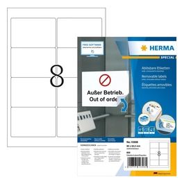 Etichette Rimovibili 96x63,5mm 100 Fogli DIN A4 800 Pezzi
