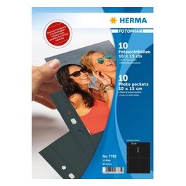 Herma Fotophan Foglio di Protezione 10x15cm 10 Fogli Neri