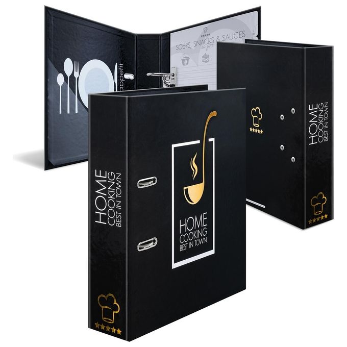 Herma Raccoglitore per Ricette Nero Home Cooking DIN A4