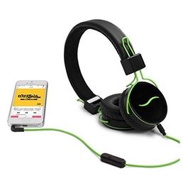 Hi-Deejay Cuffie Professionali Rivestite in Tessuto Metal Black Green