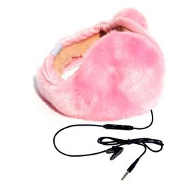 Hi-Ear Paraorecchie Musicale con Speaker e Jack 3.5 Long Hair Pink