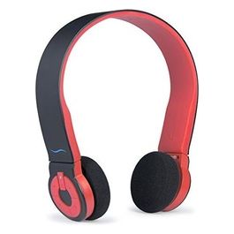 Hi-Edo Cuffie Bluetooth con Design Minimal Black Red