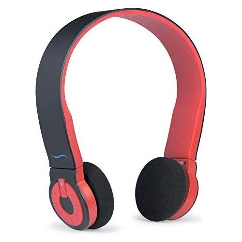 Hi-Edo Cuffie Bluetooth con Design Minimal Black Red