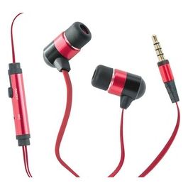 Hi-Earphones Auricolare con Design Minimal Red