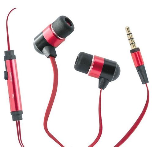Hi-Earphones Auricolare con Design Minimal Red