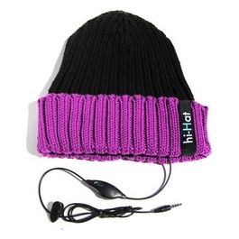 Hi-Hat Cappellino Musicale Classico con Speaker e Jack 3.5 Black/Violet