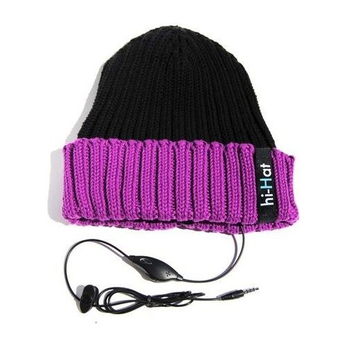 Hi-Hat Cappellino Musicale Classico con Speaker e Jack 3.5 Black/Violet