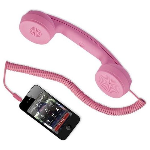Hi-Ring Cornetta Telefonica Vintage con Jack 3.5 Pink