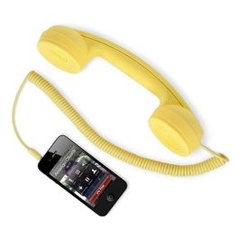 Hi-Ring Cornetta Telefonica Vintage con Jack 3.5 Yellow